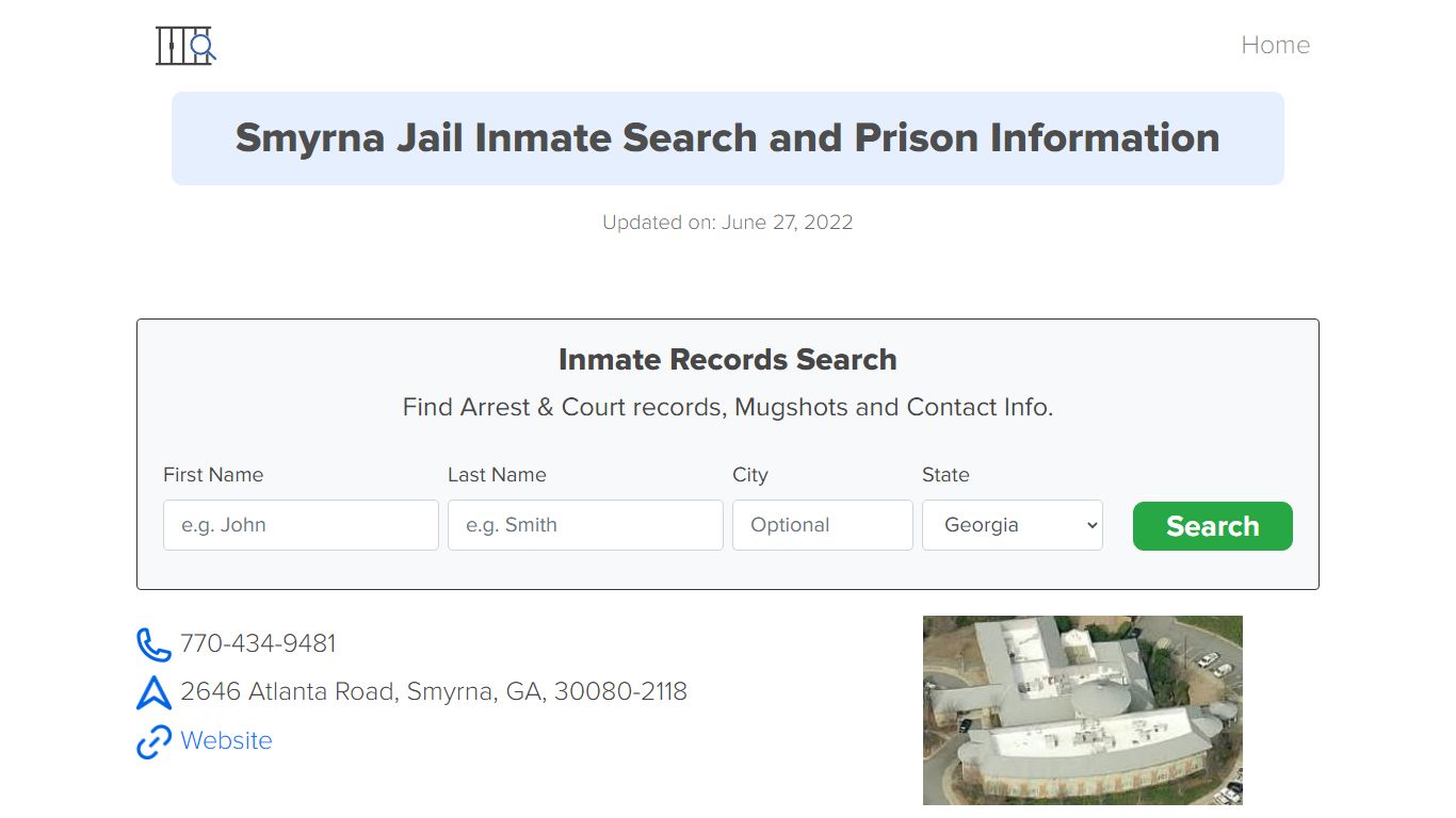 Smyrna Jail Inmate Search, Visitation, Phone no. & Mailing ...